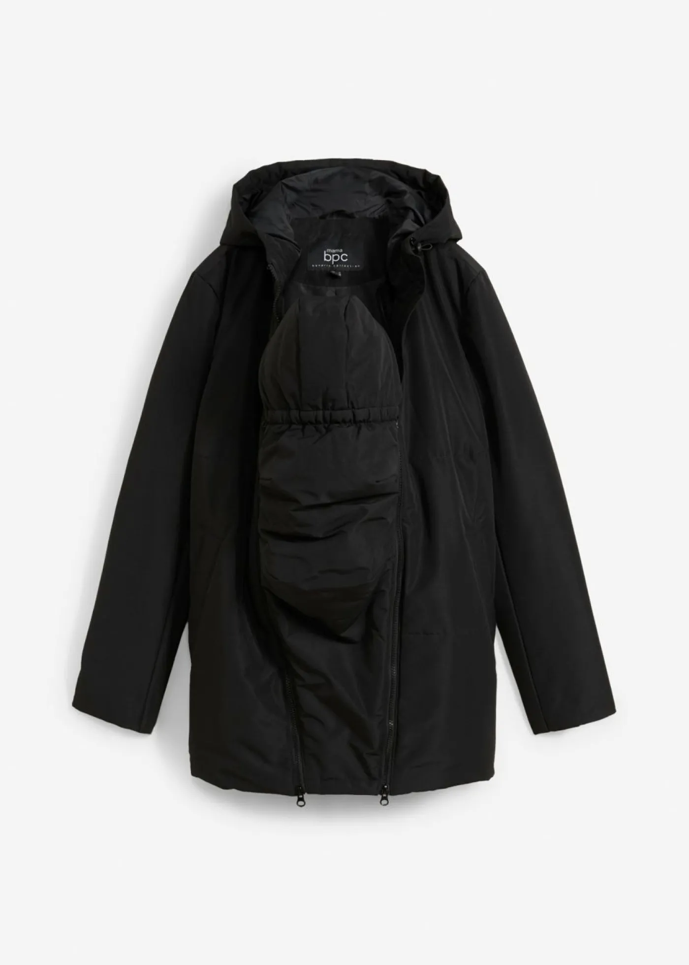 bonprix bonprix Chaqueta funcional premamá, 3 en 1, ligeramente guateada y con función de porteo Negro Discount
