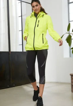 bonprix bonprix Chaqueta funcional reflectante e impermeable Amarillo neón Discount