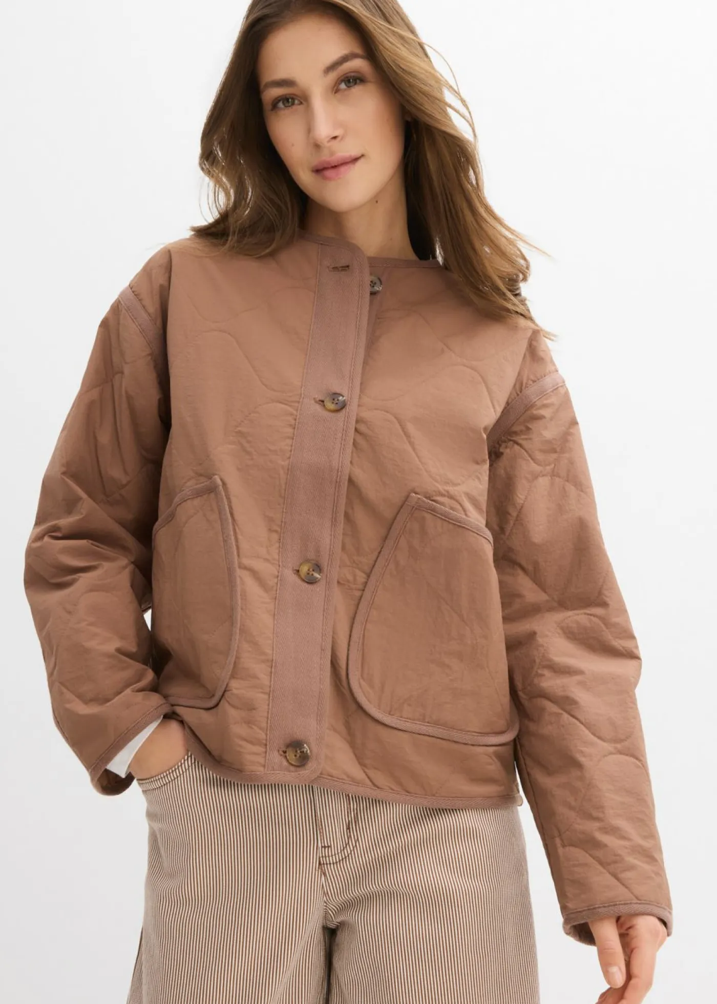 bonprix bonprix Chaqueta guateada Marrón castaño