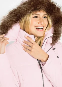 bonprix bonprix Chaqueta guateada con capucha rosa pálido Discount