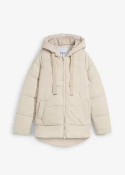 bonprix bonprix Chaqueta guateada con corte holgado masilla