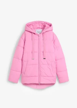 bonprix bonprix Chaqueta guateada con corte holgado Rosa fucsia Hot