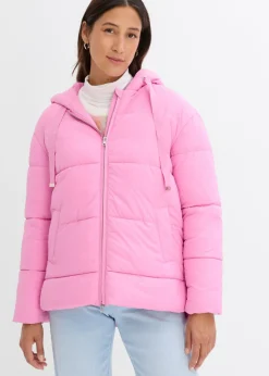 bonprix bonprix Chaqueta guateada con corte holgado Rosa fucsia Hot