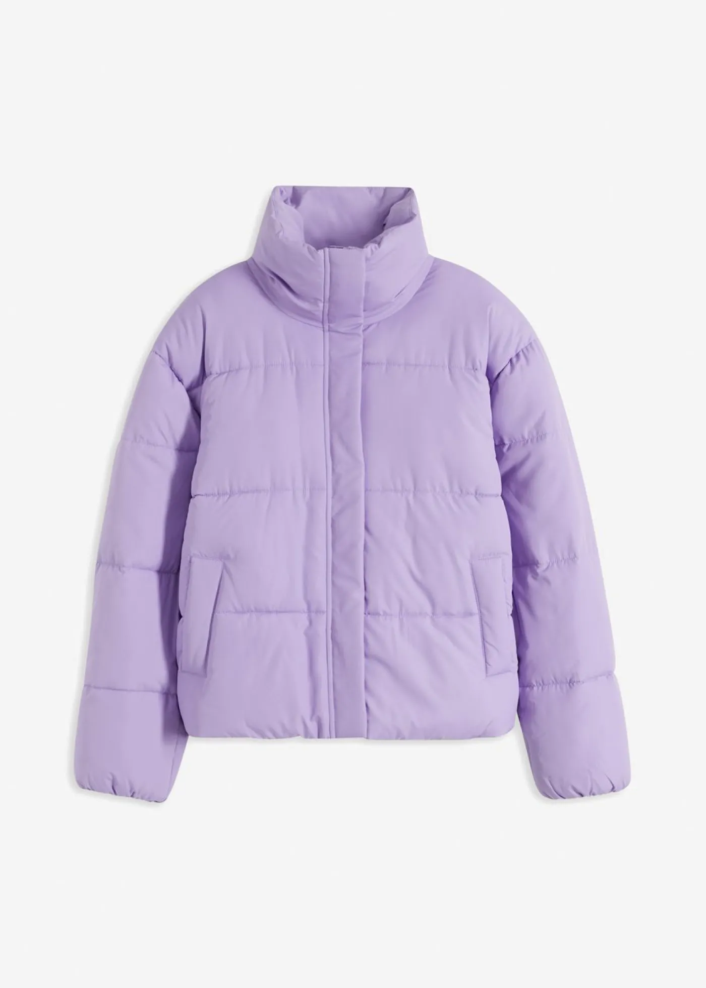 bonprix bonprix Chaqueta guateada con cuello alto Lila suave Discount