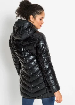 bonprix bonprix Chaqueta guateada efecto metalizado Negro metalizado Discount