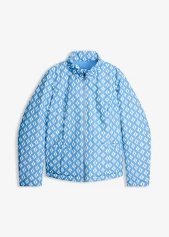 bonprix bonprix Chaqueta guateada reversible con estampado azul provenzal-blanco lana Hot