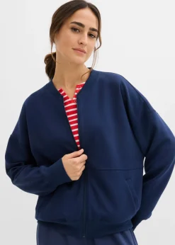 bonprix bonprix Chaqueta holgada de chándal de neopreno Azul marino Clearance