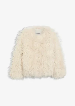bonprix bonprix Chaqueta holgada de pelo sintético blanco perla Best