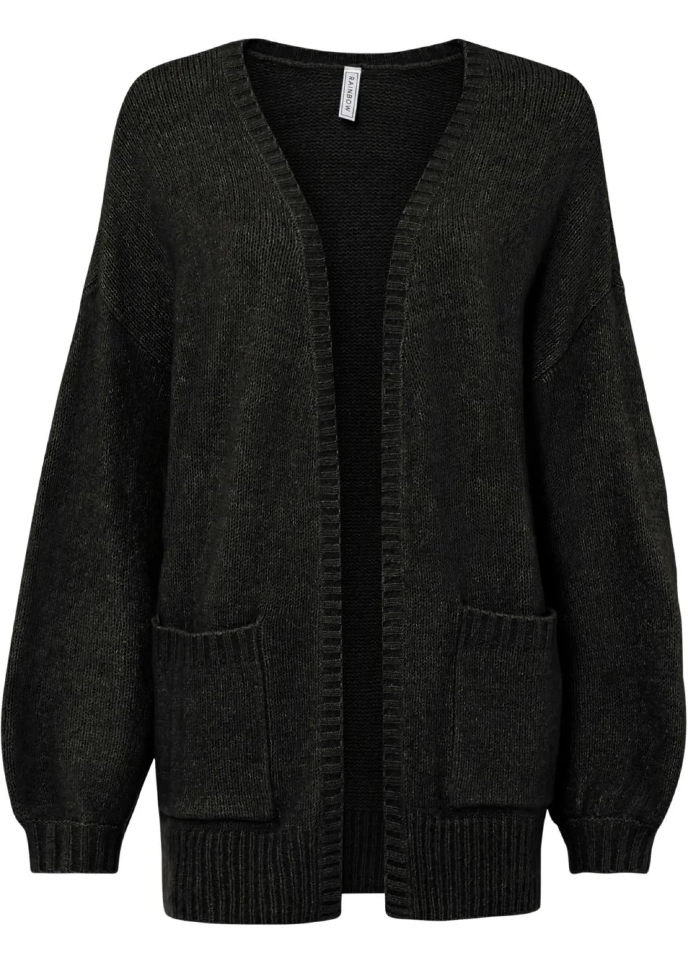 bonprix bonprix Chaqueta holgada de punto Negro New
