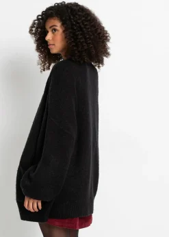 bonprix bonprix Chaqueta holgada de punto Negro New