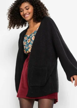 bonprix bonprix Chaqueta holgada de punto Negro New
