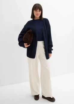 bonprix bonprix Chaqueta holgada de punto grueso Azul marino Sale