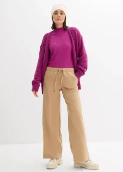 bonprix bonprix Chaqueta holgada de punto grueso Fucsia oscuro Clearance