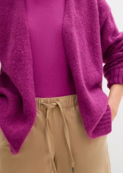 bonprix bonprix Chaqueta holgada de punto grueso Fucsia oscuro Clearance