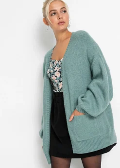 bonprix bonprix Chaqueta holgada de punto salvia fumémoteado Best