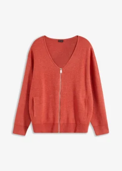 bonprix bonprix Chaqueta holgada de punto ruibarbo moteado Best