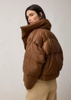 bonprix bonprix Chaqueta impermeable con plumón reciclado marrón pimienta New