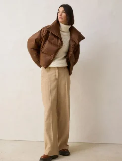 bonprix bonprix Chaqueta impermeable con plumón reciclado marrón pimienta New