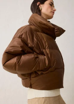 bonprix bonprix Chaqueta impermeable con plumón reciclado marrón pimienta New