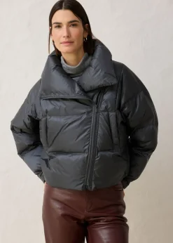 bonprix bonprix Chaqueta impermeable con plumón reciclado antracita Hot