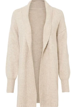 bonprix bonprix Chaqueta larga de punto Beige jaspeado Best