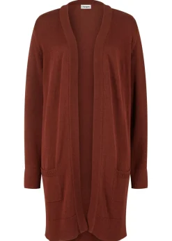 bonprix bonprix Chaqueta larga de punto Marrón caoba