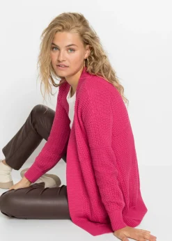 bonprix bonprix Chaqueta larga de punto fucsia Discount