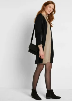 bonprix bonprix Chaqueta larga de punto Negro New