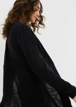 bonprix bonprix Chaqueta larga de punto Negro Sale