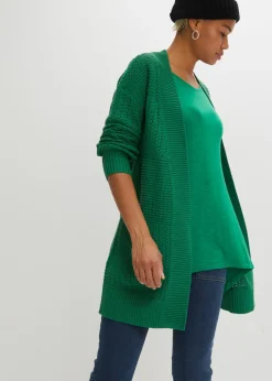 bonprix bonprix Chaqueta larga de punto Verde Sale