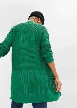 bonprix bonprix Chaqueta larga de punto Verde Sale