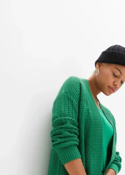 bonprix bonprix Chaqueta larga de punto Verde Sale