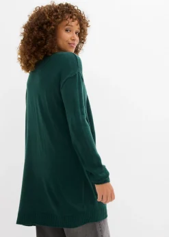 bonprix bonprix Chaqueta larga de punto Verde intenso Online