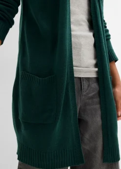 bonprix bonprix Chaqueta larga de punto Verde intenso Online