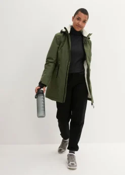 bonprix bonprix Chaqueta larga funcional impermeable para exteriores con forro polar musgo moteado Clearance