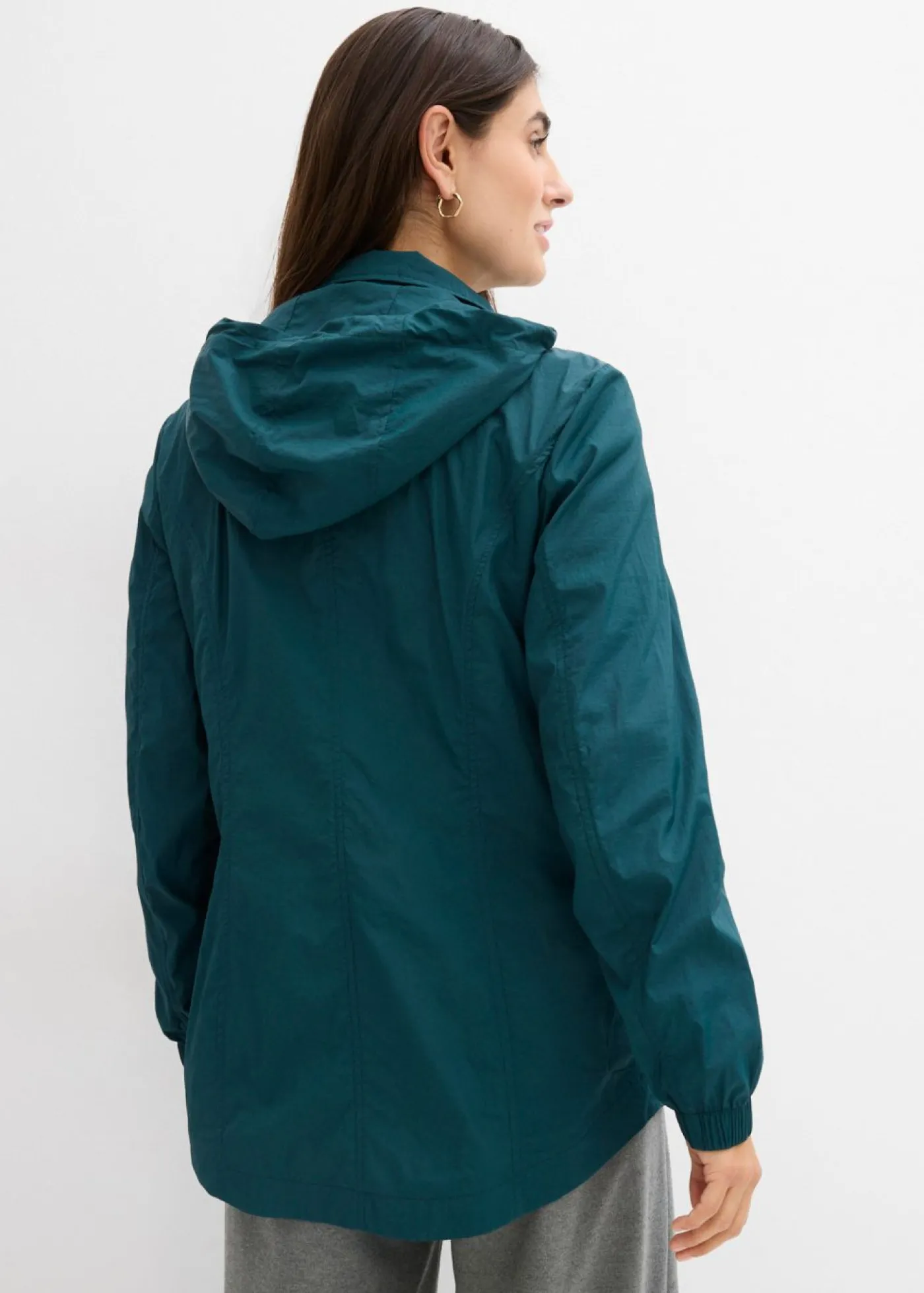bonprix bonprix Chaqueta ligera de entretiempo con capucha Verde intenso Clearance