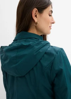bonprix bonprix Chaqueta ligera de entretiempo con capucha Verde intenso Clearance