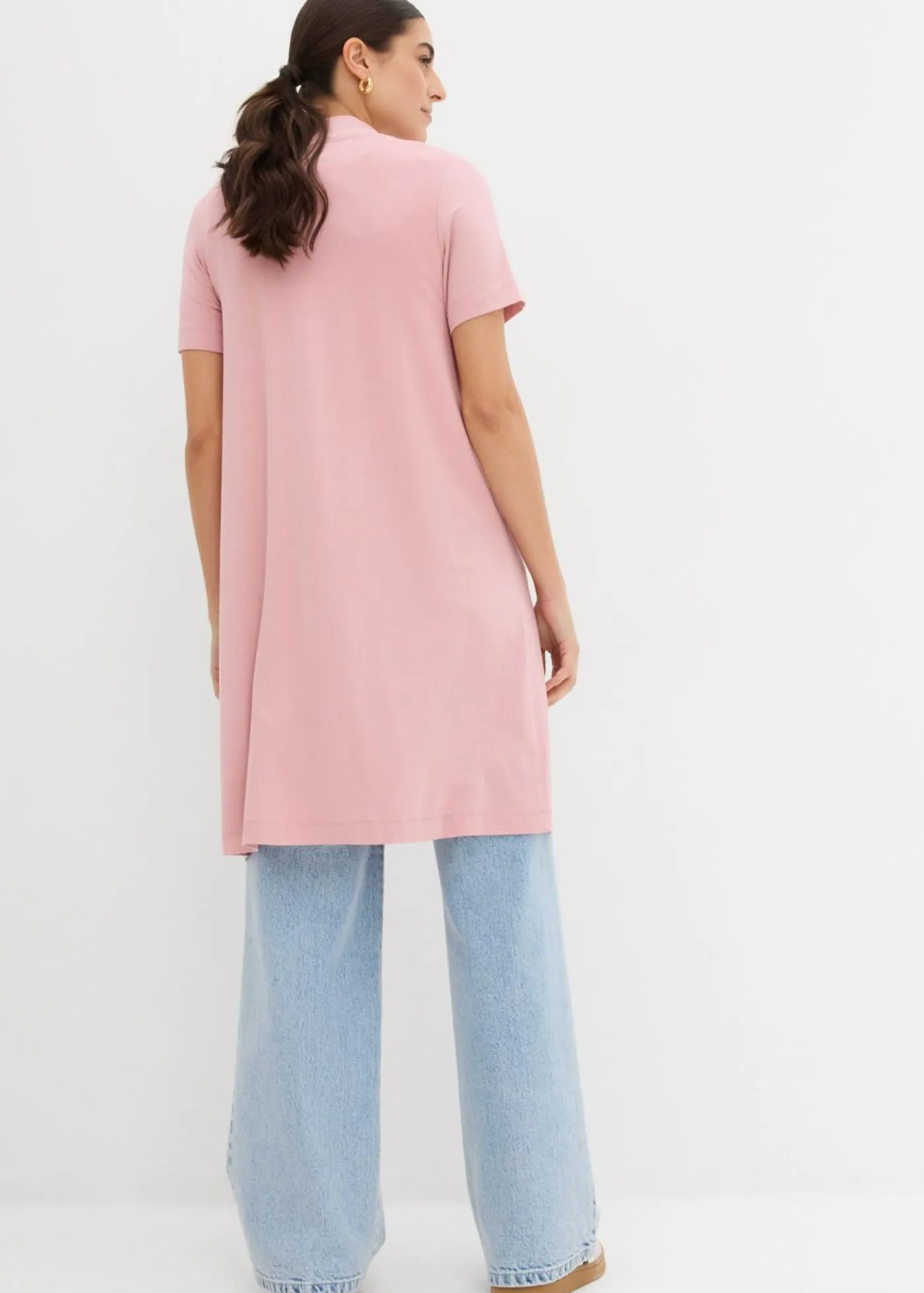bonprix bonprix Chaqueta ligera de viscosa suave Rosa ceniza Sale