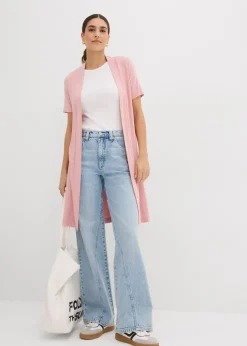 bonprix bonprix Chaqueta ligera de viscosa suave Rosa ceniza Sale