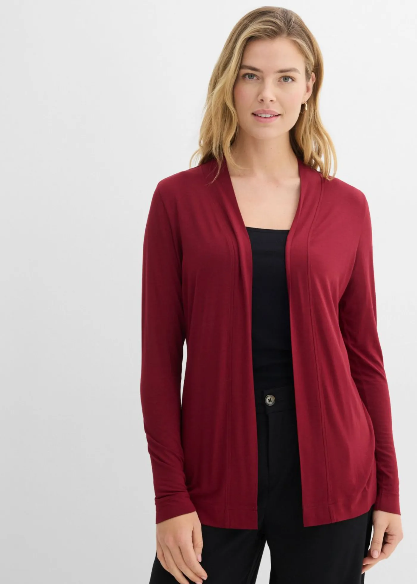 bonprix bonprix Chaqueta ligera de viscosa suave Rojo rubí Clearance