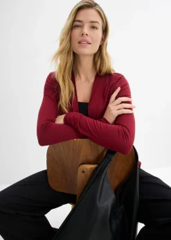 bonprix bonprix Chaqueta ligera de viscosa suave Rojo rubí Clearance