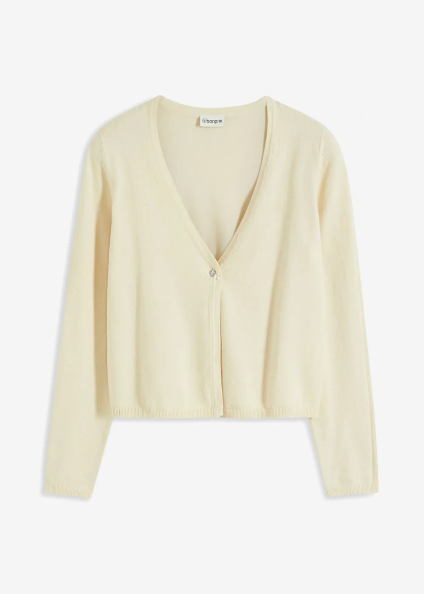 bonprix bonprix Chaqueta lisa de punto fino Arena claro Sale