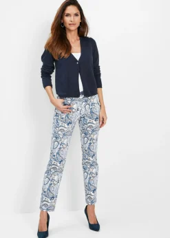 bonprix bonprix Chaqueta lisa de punto fino Azul marino