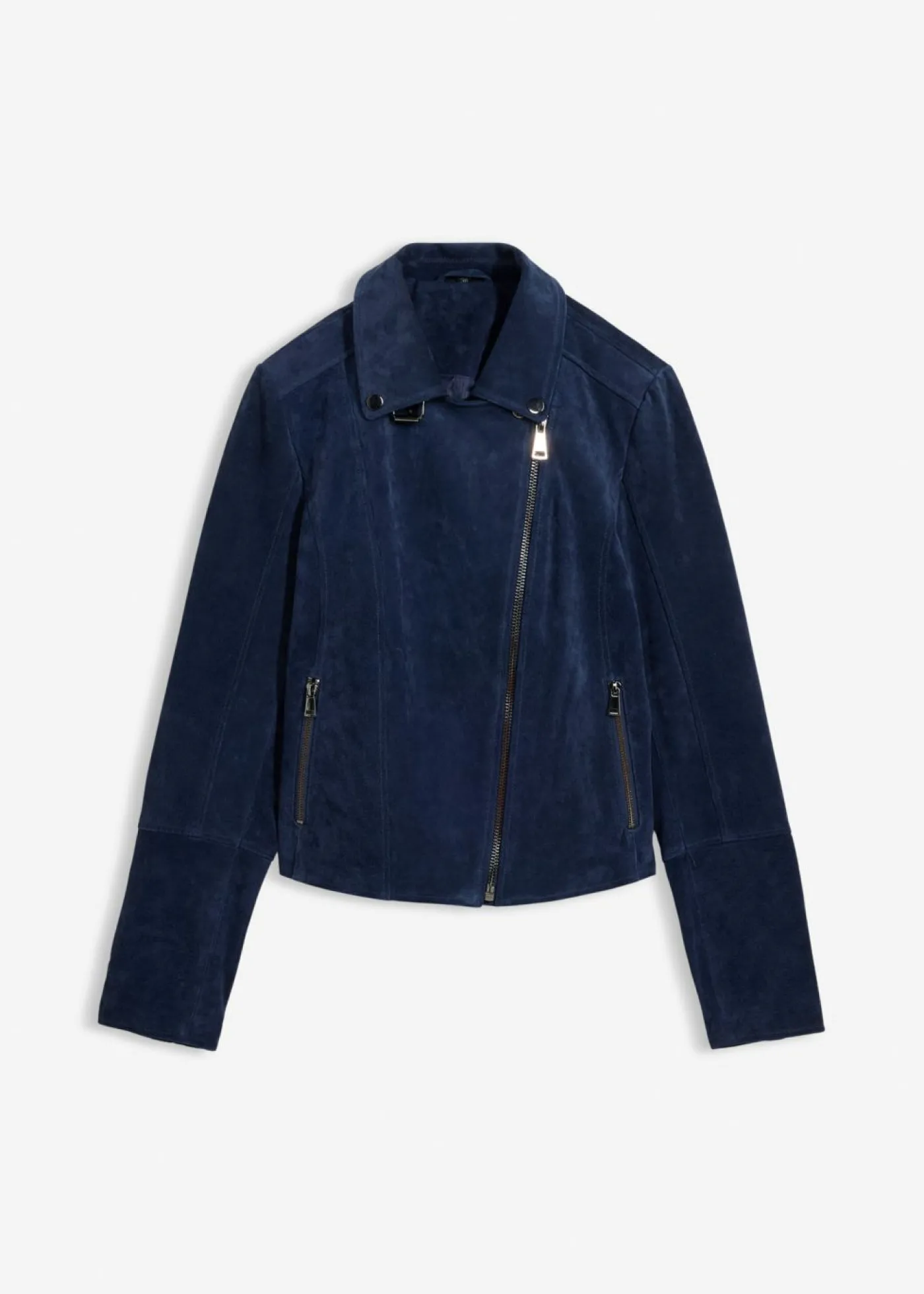 bonprix bonprix Chaqueta motera de ante Azul marino Online