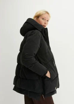 bonprix bonprix Chaqueta oversize de invierno con capucha Negro Outlet