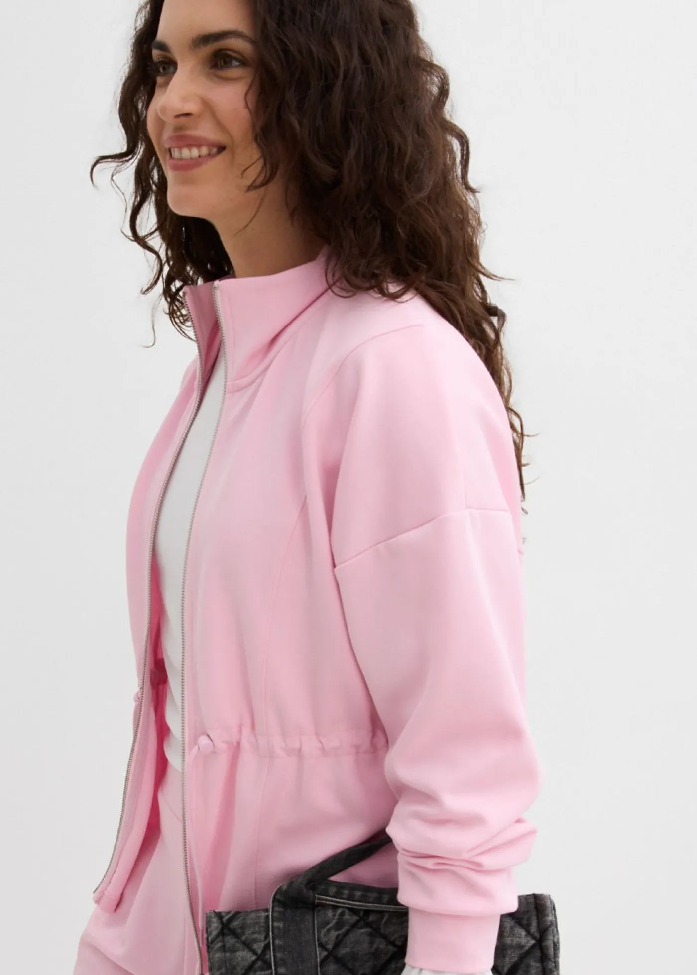 bonprix bonprix Chaqueta oversize de neopreno suave rosa cristal New