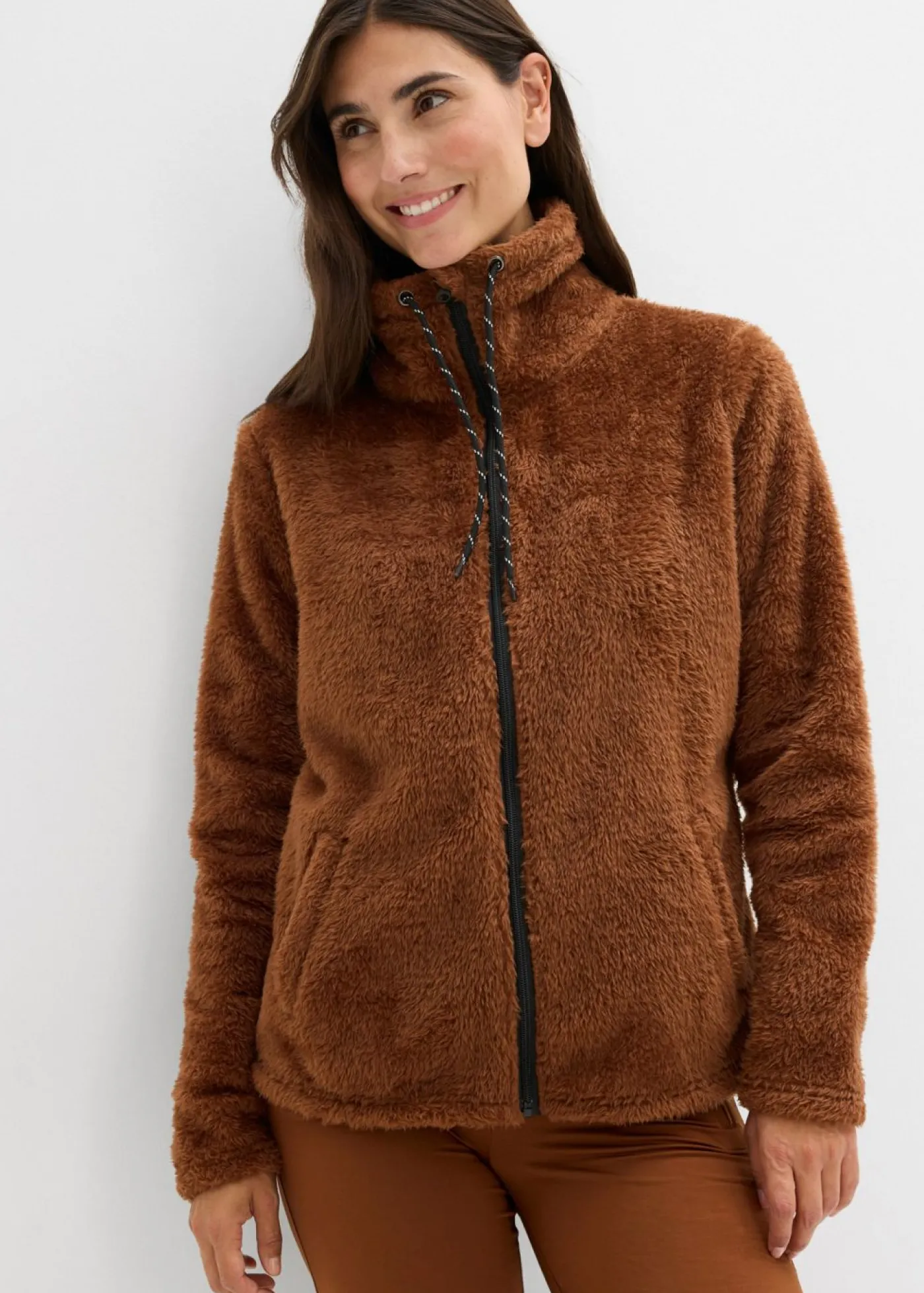 bonprix bonprix Chaqueta polar marrón ladrillo Sale