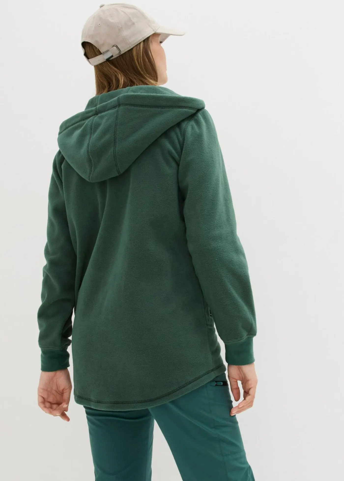 bonprix bonprix Chaqueta polar con bolsillos con cremallera verde mate Discount
