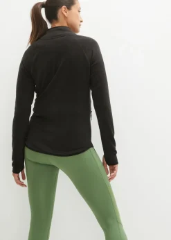 bonprix bonprix Chaqueta polar con bolsillos con cremallera Negro Online