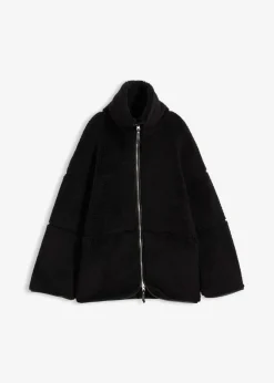bonprix bonprix Chaqueta polar con corte holgado Negro New